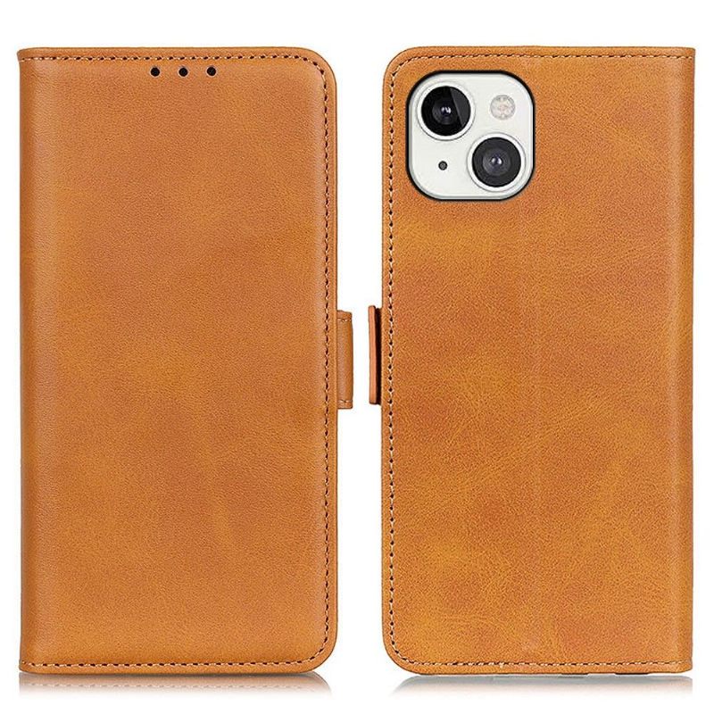 Cover voor iPhone 13 Portemonnee Mat Kunstleer