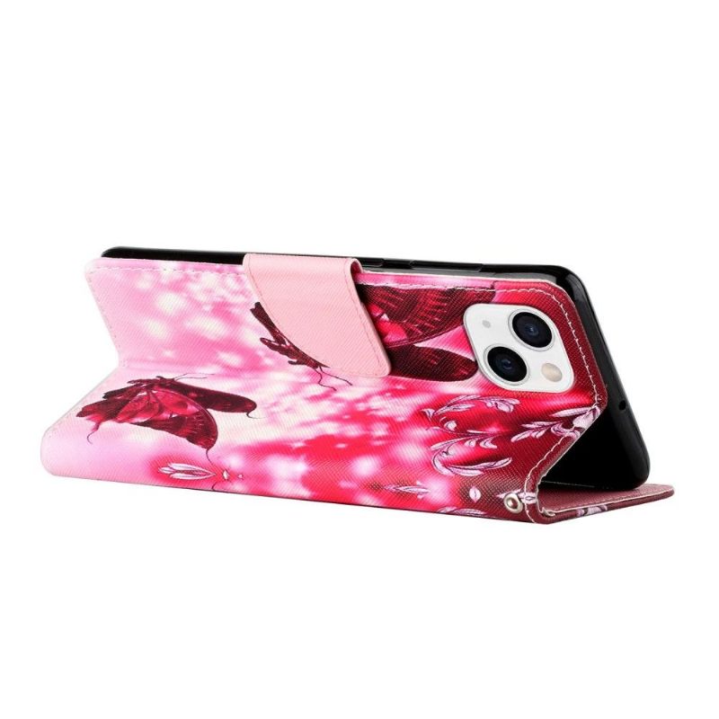 Flip Case voor iPhone 13 Vliegende Vlinders