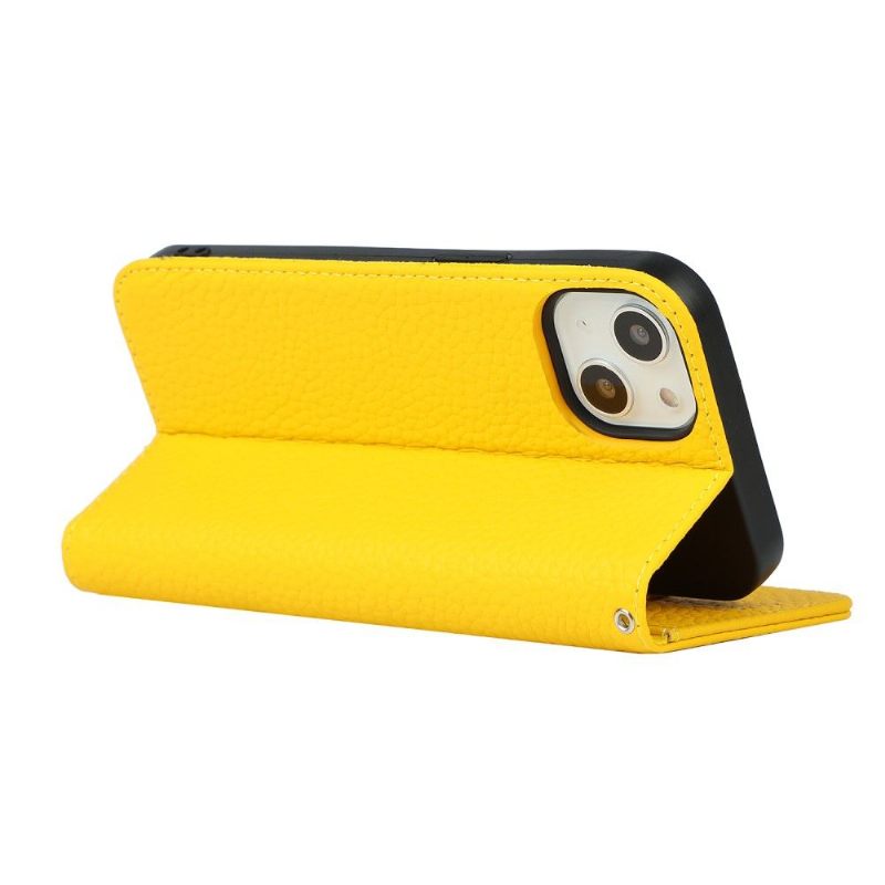 Folio-hoesje voor iPhone 13 Generfd Leer Met Riem