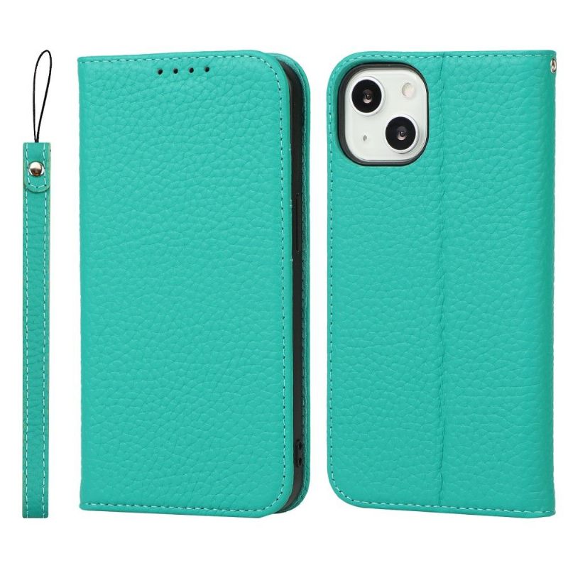 Folio-hoesje voor iPhone 13 Generfd Leer Met Riem