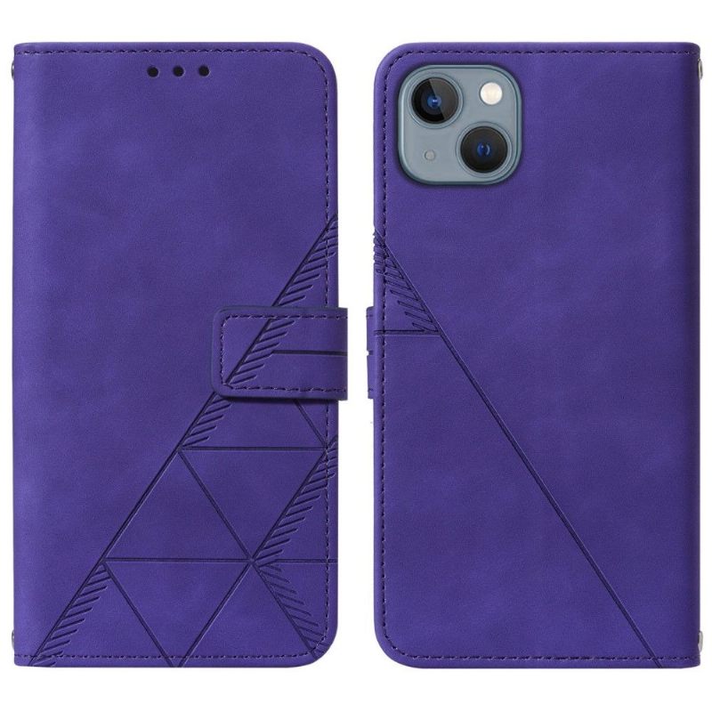 Folio-hoesje voor iPhone 13 Geometrisch Ontwerp Leereffect