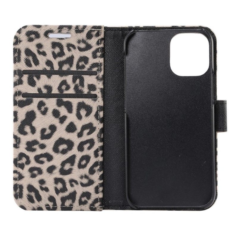 Folio-hoesje voor iPhone 13 Stalen Luipaard