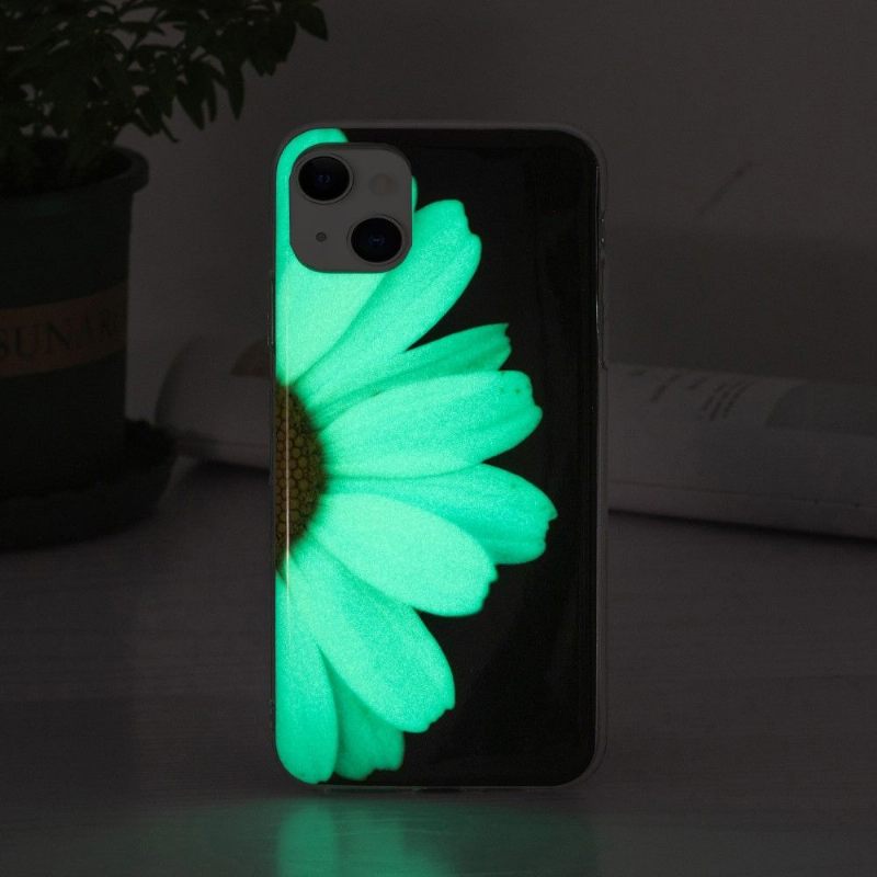 Hoesje voor iPhone 13 Anti-fall Fluorescerende Daisy