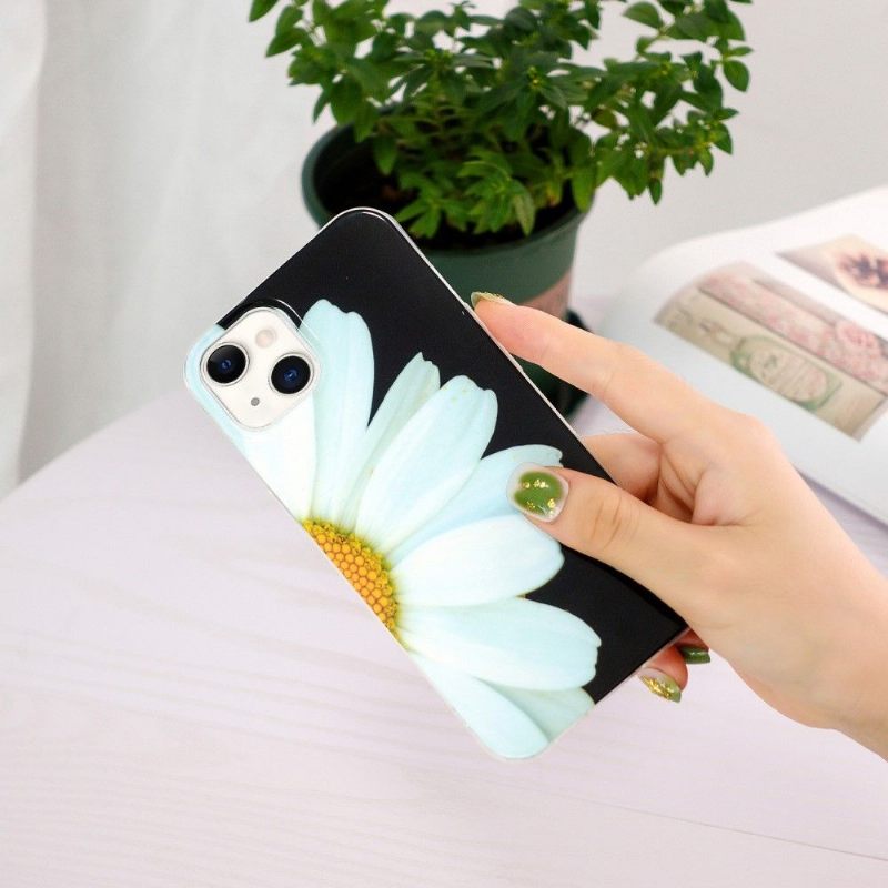 Hoesje voor iPhone 13 Anti-fall Fluorescerende Daisy