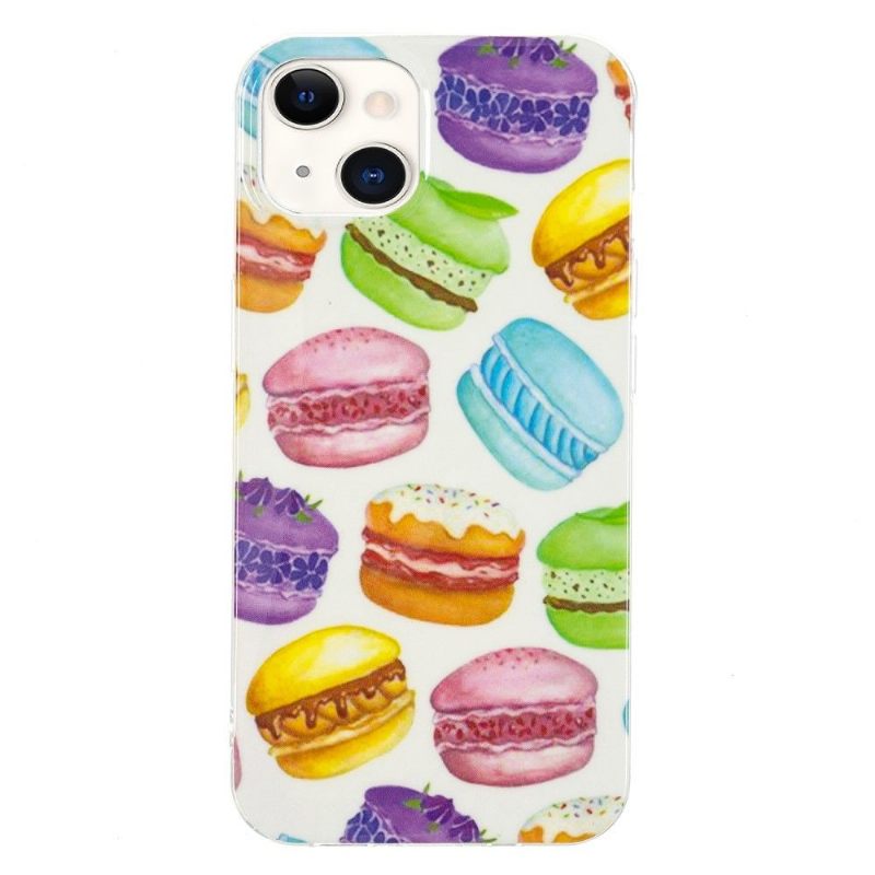 Hoesje voor iPhone 13 Anti-fall Fluorescerende Macarons