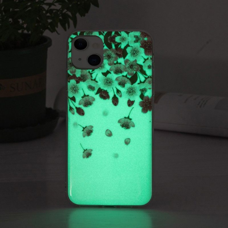 Hoesje voor iPhone 13 Fluorescerende Bloemen