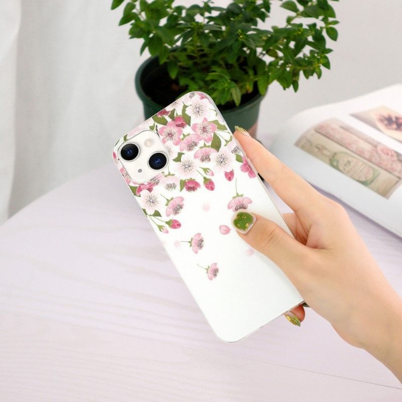 Hoesje voor iPhone 13 Fluorescerende Bloemen