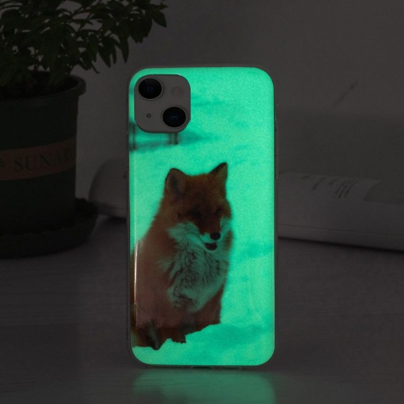 Hoesje voor iPhone 13 Fluorescerende Rode Vos