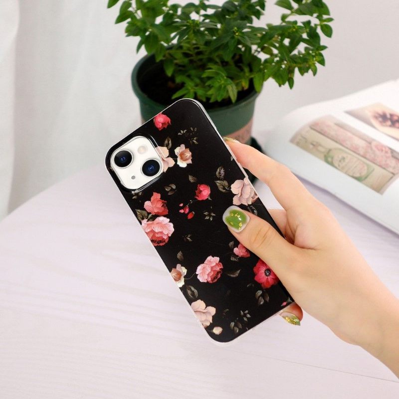 Hoesje voor iPhone 13 Fluorescerende Sublieme Bloemen