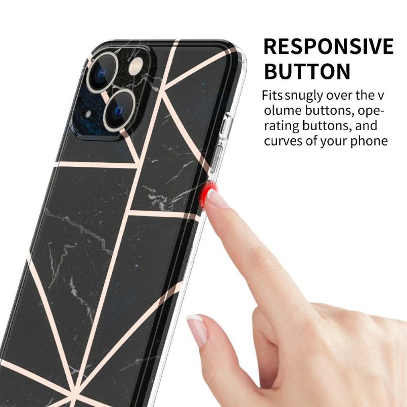 Hoesje voor iPhone 13 Marmeren Geometrie