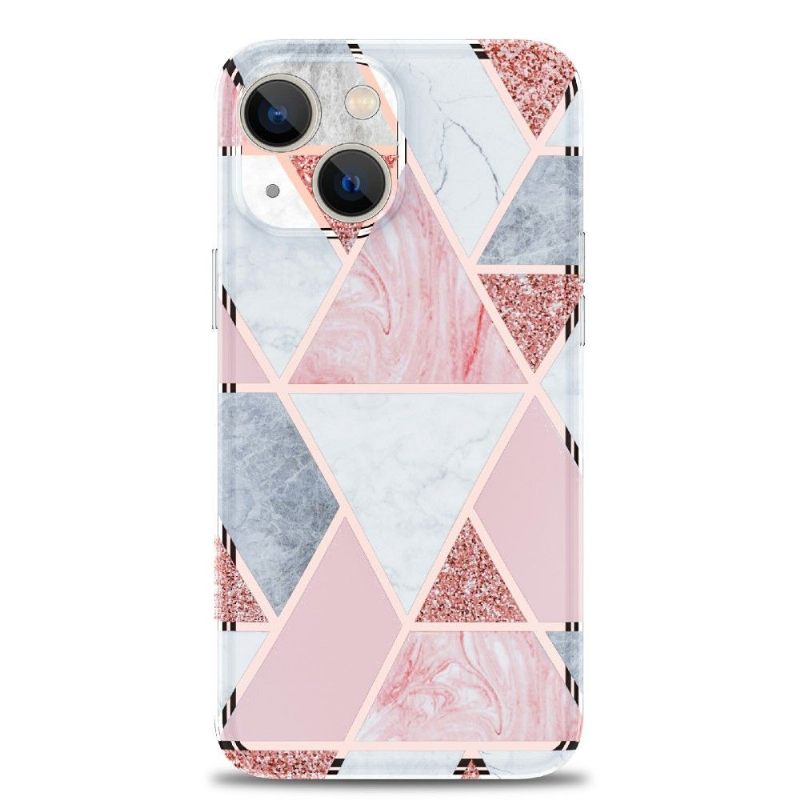 Hoesje voor iPhone 13 Marmeren Geometrie