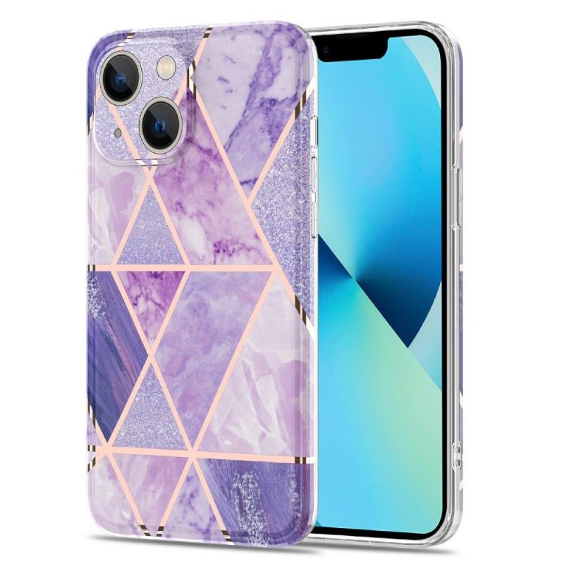 Hoesje voor iPhone 13 Marmeren Geometrie