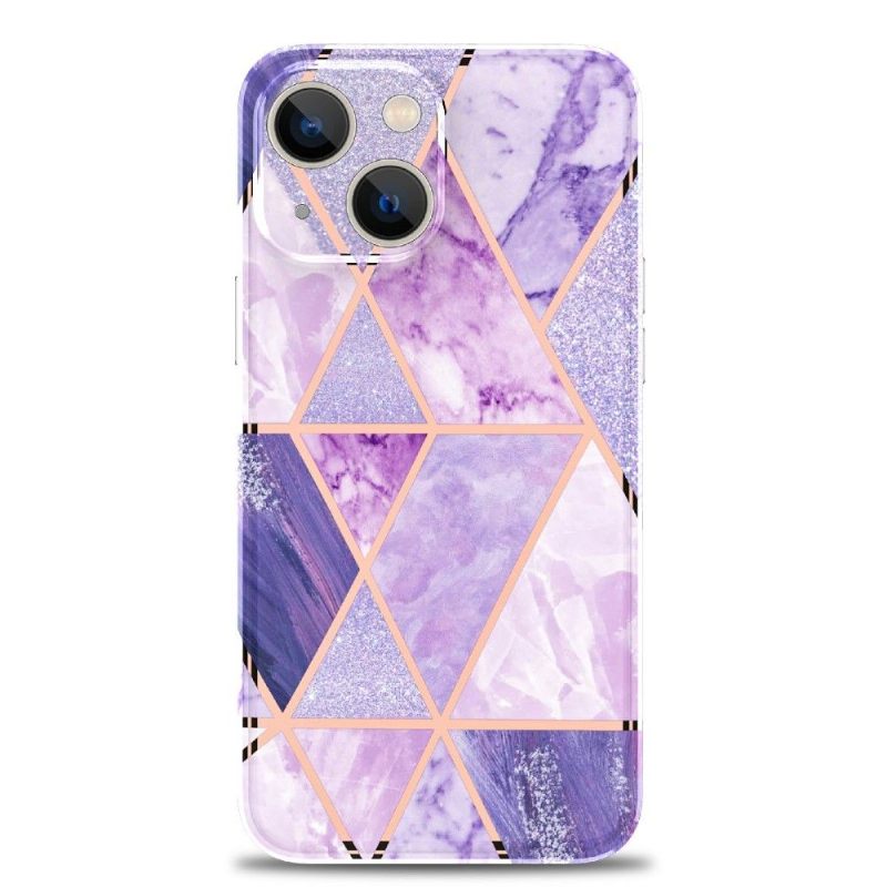 Hoesje voor iPhone 13 Marmeren Geometrie