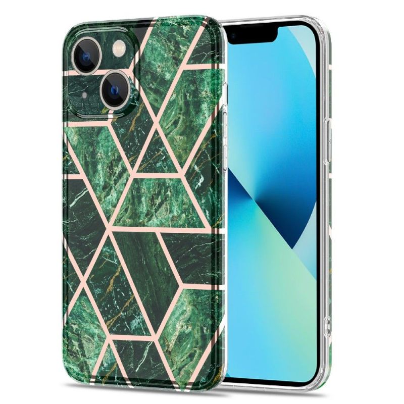 Hoesje voor iPhone 13 Marmeren Geometrie