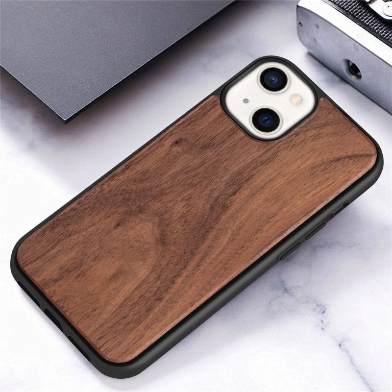 Hoesje voor iPhone 13 Premium Hout - Donkerbruin