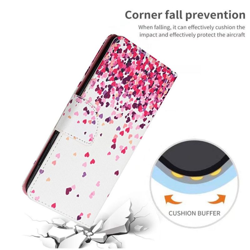 Leren Hoesje voor iPhone 13 Hartpatronen