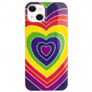 Hoesje voor iPhone 15 Plus Psychedelisch Hart