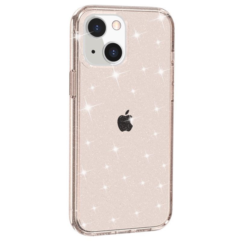 Hoesje voor iPhone 15 Plus Transparante Glitters