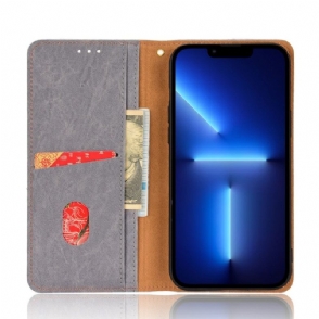 Folio-hoesje voor iPhone 13 Pro Max Anti-fall Retro Kunstleer