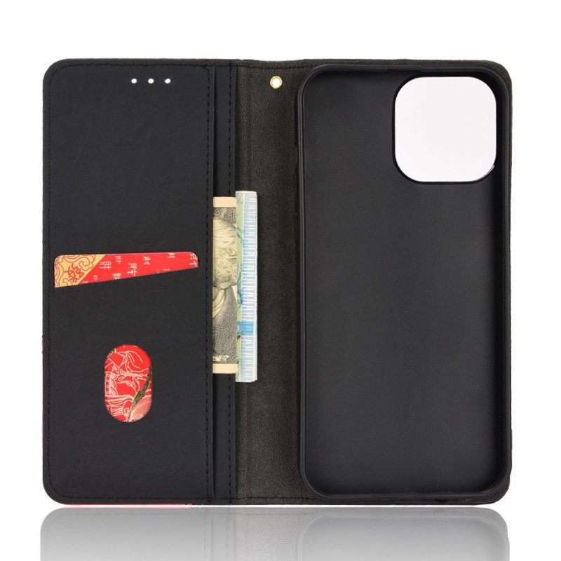 Folio-hoesje voor iPhone 13 Pro Max Anti-fall Retro Kunstleer