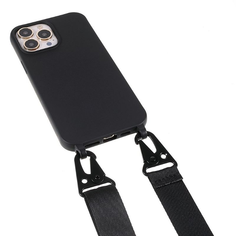 Hoesje voor iPhone 13 Pro Max Anti-fall Met Ketting Bescherming Hoesje Bescherming