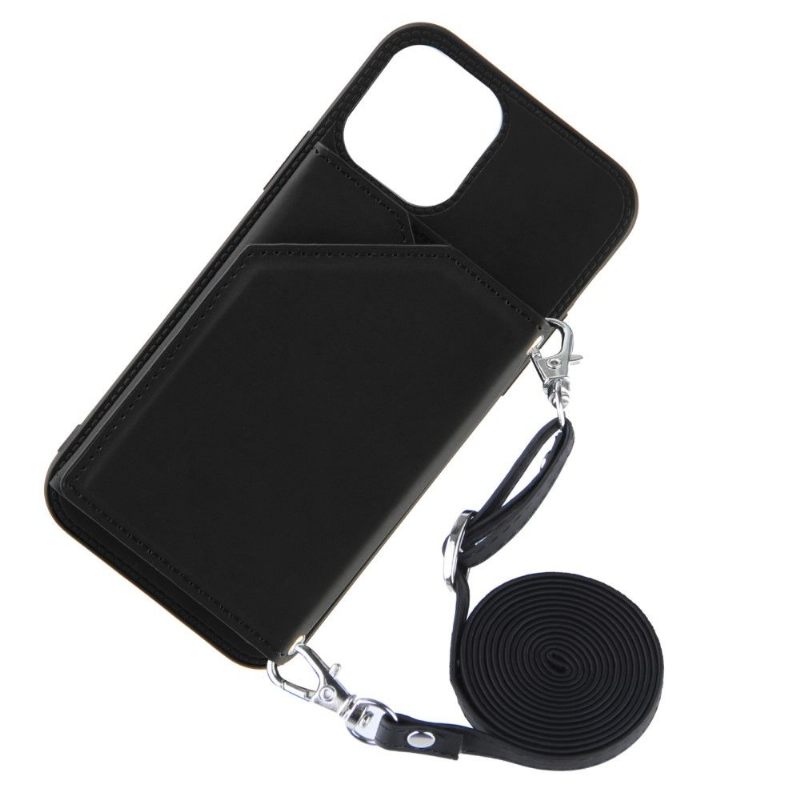 Hoesje voor iPhone 13 Pro Max Aude Multi-compartiment Lanyard