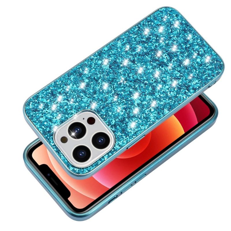 Hoesje voor iPhone 13 Pro Max Glamoureuze Pailletten