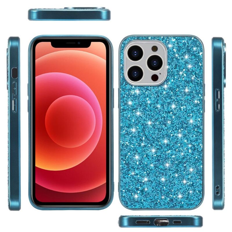 Hoesje voor iPhone 13 Pro Max Glamoureuze Pailletten