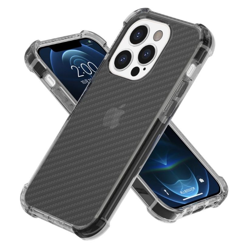 Hoesje voor iPhone 13 Pro Max Heldere Koolstofvezel