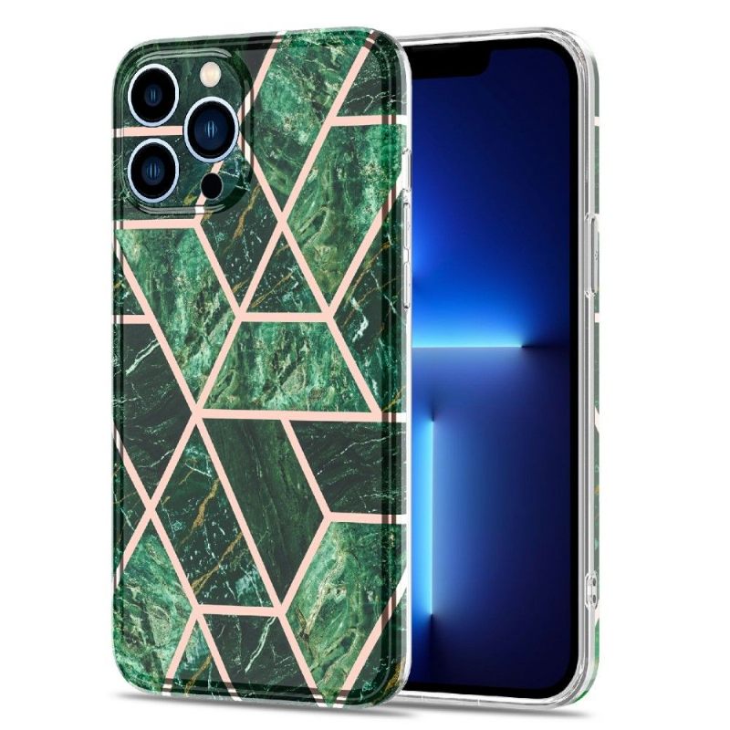 Hoesje voor iPhone 13 Pro Max Marmeren Geometrie