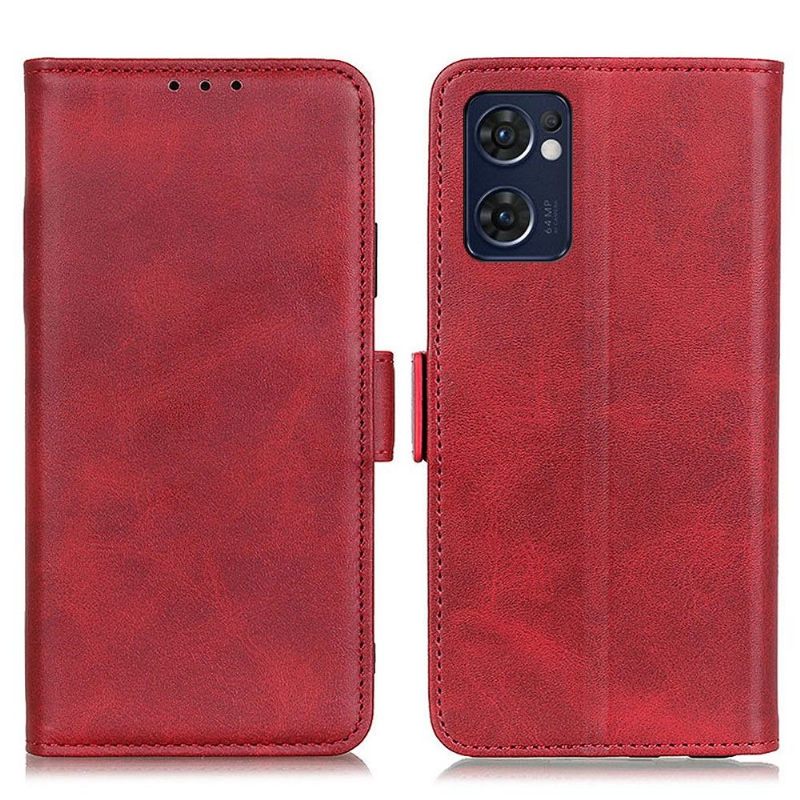 Cover voor Oppo Find X5 Lite Portemonnee Mat Faux Lederen Cover