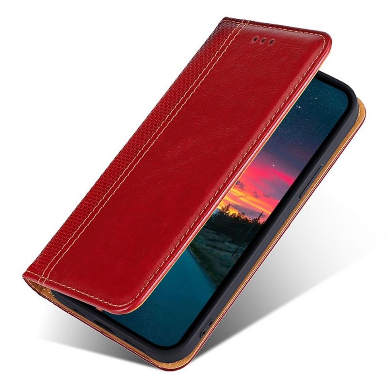 Folio-hoesje voor Oppo Find X5 Lite Flip Folio-naden