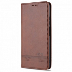 Bescherming Hoesje voor Xiaomi Redmi Note 10 / 10S Folio-hoesje Azns Leerstyling