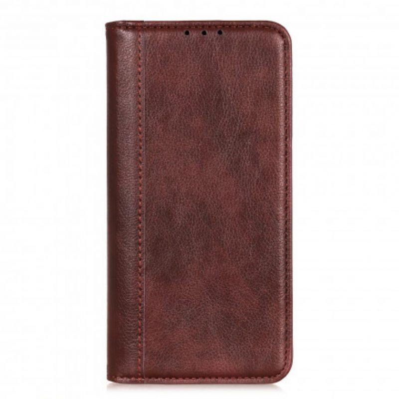 Bescherming Hoesje voor Xiaomi Redmi Note 10 / 10S Folio-hoesje Litchi Split Lederen Versie