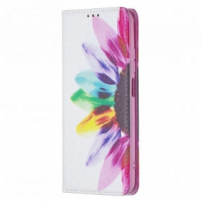 Bescherming Hoesje voor Xiaomi Redmi Note 10 / 10S Folio-hoesje Waterverf Bloem