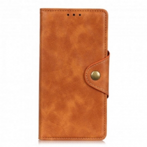 Folio-hoesje voor Xiaomi Redmi Note 10 / 10S Knoop Van Imitatieleer