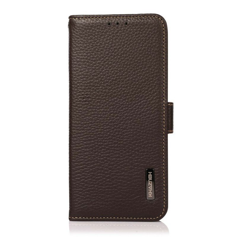 Folio-hoesje voor Xiaomi Redmi Note 10 / 10S Lychee Leer Khazneh Rfid