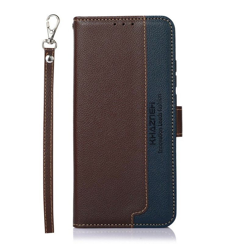 Folio-hoesje voor Xiaomi Redmi Note 10 / 10S Lychee-stijl Rfid Khazneh