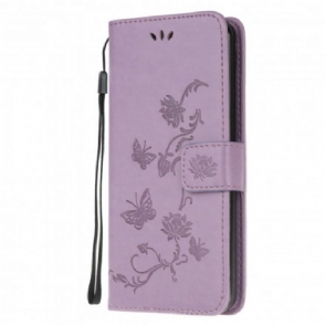 Folio-hoesje voor Xiaomi Redmi Note 10 / 10S Vlinders En Bloemen