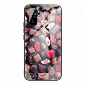 Hoesje voor Xiaomi Redmi Note 10 / 10S Chocolade Gehard Glas