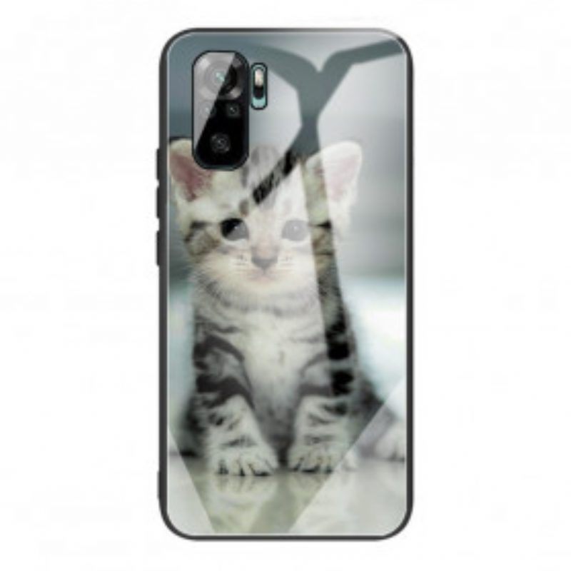 Hoesje voor Xiaomi Redmi Note 10 / 10S Kitten Gehard Glas