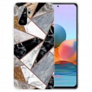 Hoesje voor Xiaomi Redmi Note 10 / 10S Marmer Met Intense Geometrie