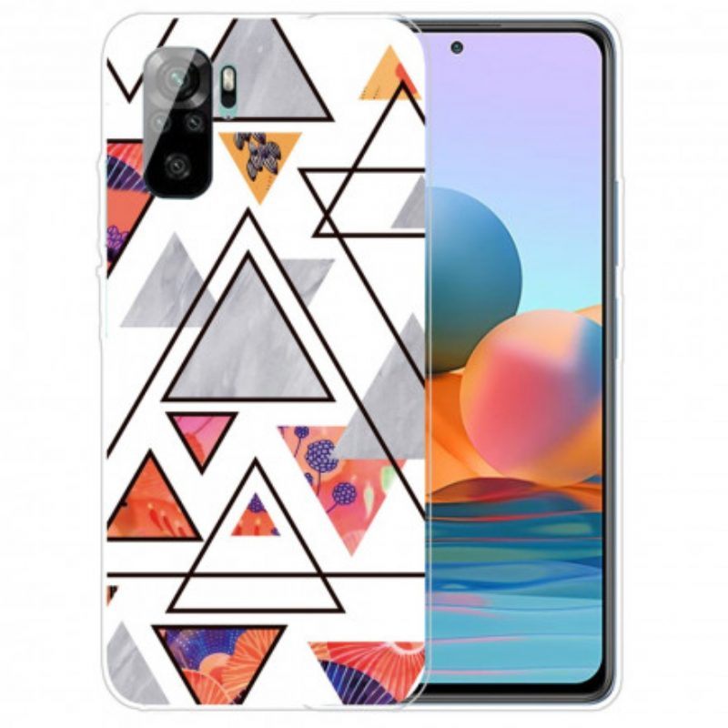 Hoesje voor Xiaomi Redmi Note 10 / 10S Marmeren Driehoeken