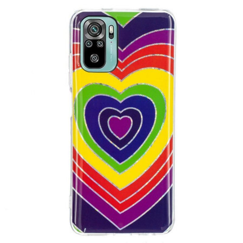 Hoesje voor Xiaomi Redmi Note 10 / 10S Psychedelisch Hart