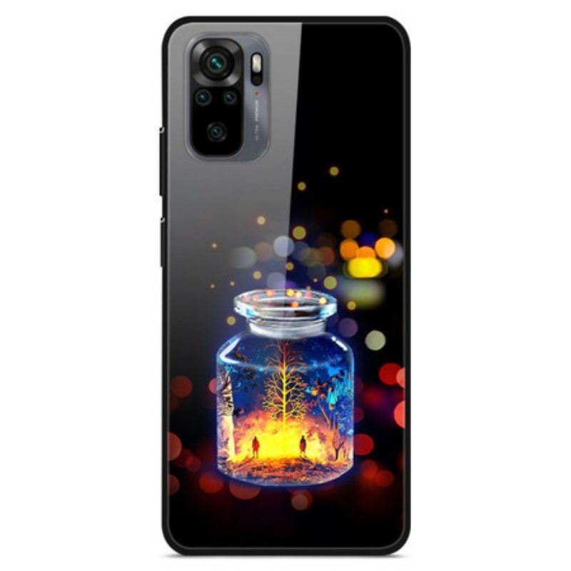 Hoesje voor Xiaomi Redmi Note 10 / 10S Wensfles Van Gehard Glas