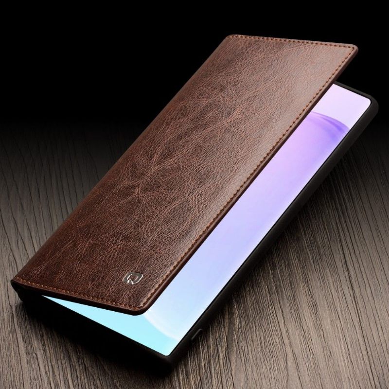 Cover voor Samsung Galaxy Note 10 Anti-fall Handgemaakt Echt Leer