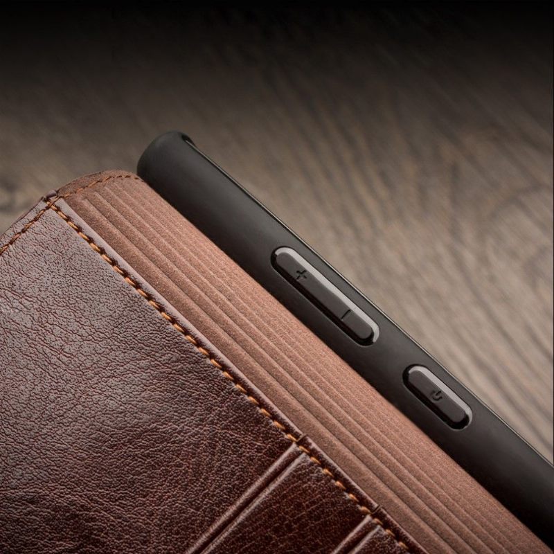 Cover voor Samsung Galaxy Note 10 Anti-fall Handgemaakt Echt Leer