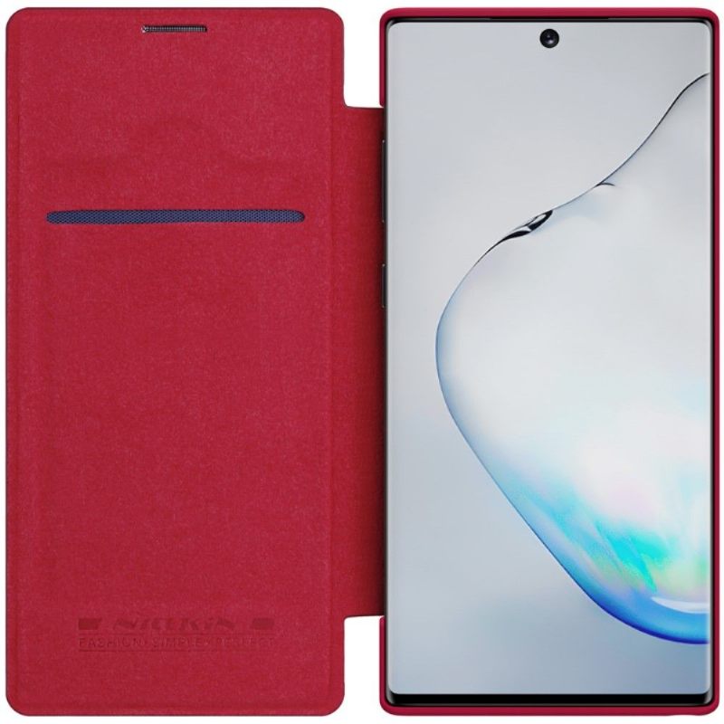 Folio-hoesje voor Samsung Galaxy Note 10 Anti-fall Nillkin Qin Kunstleer