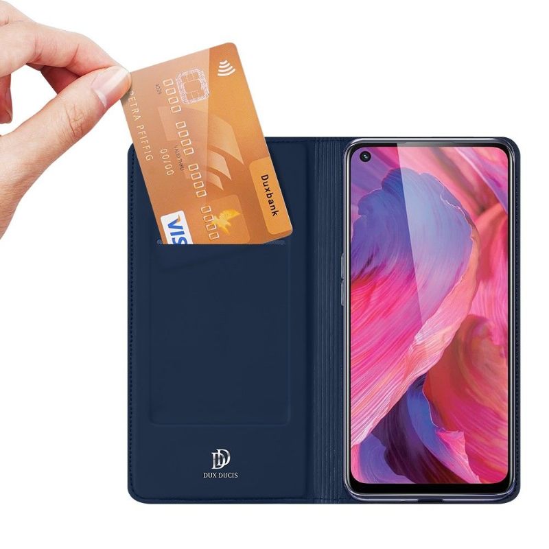 Cover voor Oppo A74 5G / A54 5G Zakelijk Satijneffect