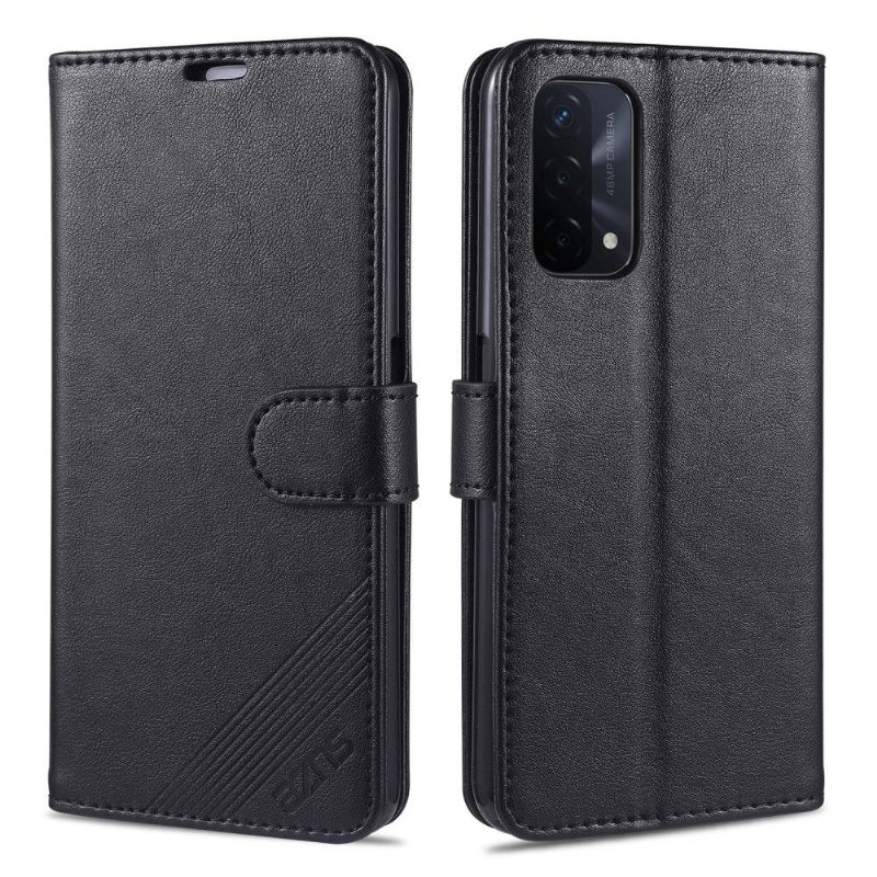 Flip Case voor Oppo A74 5G / A54 5G Azns Kunstleer